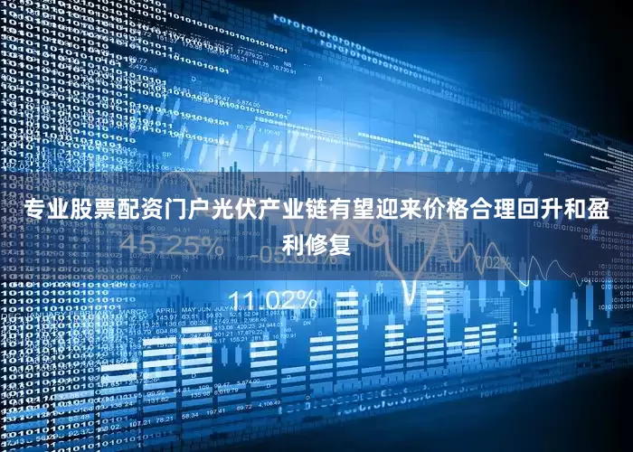 专业股票配资门户光伏产业链有望迎来价格合理回升和盈利修复