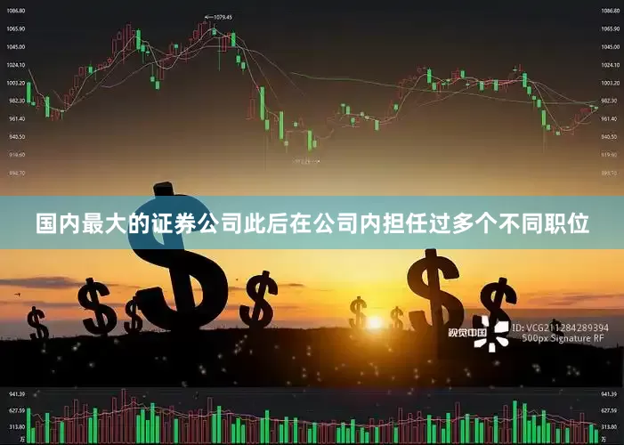 国内最大的证券公司此后在公司内担任过多个不同职位